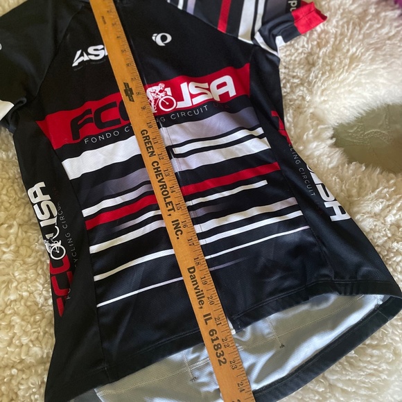 PEARL IZUMI Cycling Jersey, Navy, Red, White, Women's Large, Club Fit, Full Zip - Picture 5 of 5